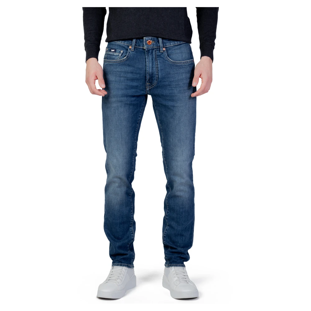 GAS Slim Donkerblauwe Stijlvolle Heren Jeans Blue Heren