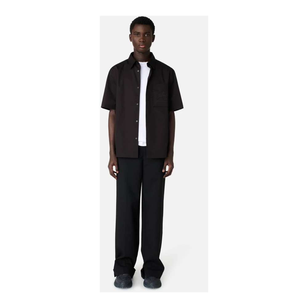 Axel Arigato Shirt met Stitch-borduursel Black Heren