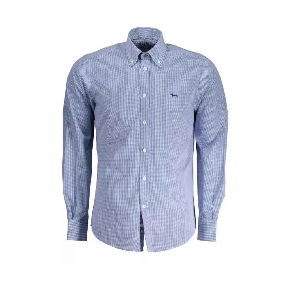 Harmont & Blaine Blauw Katoenen Overhemd Regular Fit Lange Mouwen Blue Heren