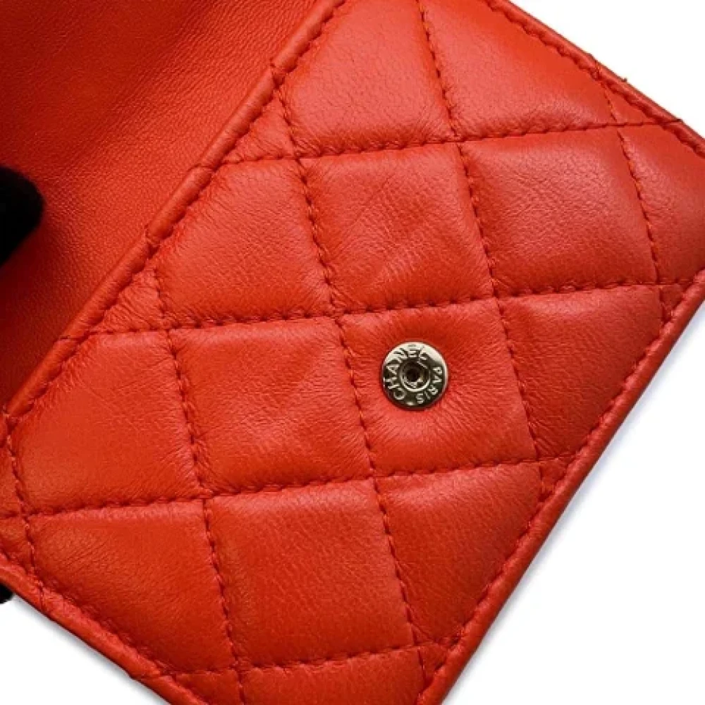 Chanel Vintage Pre-owned Leather wallets Orange Dames