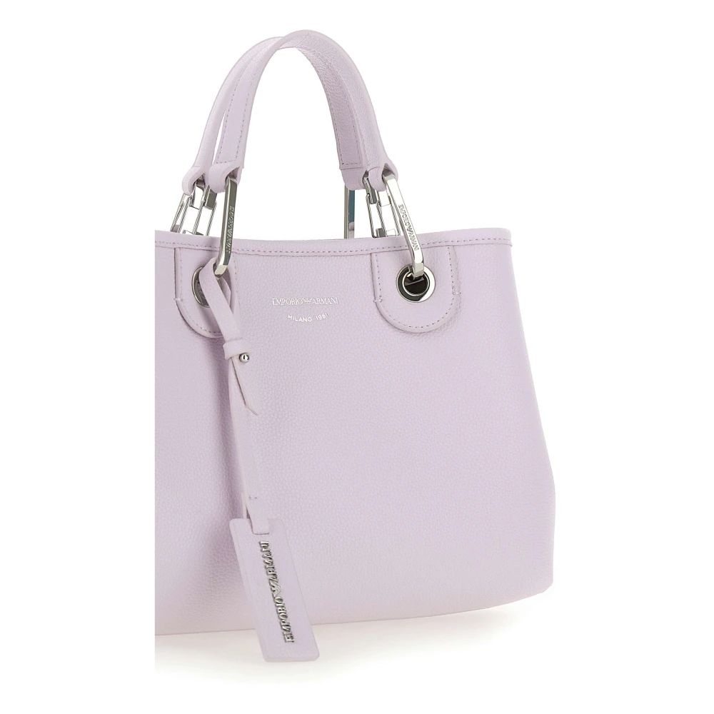 Emporio Armani Roze vegan leren handtas met hertenprint Pink Dames
