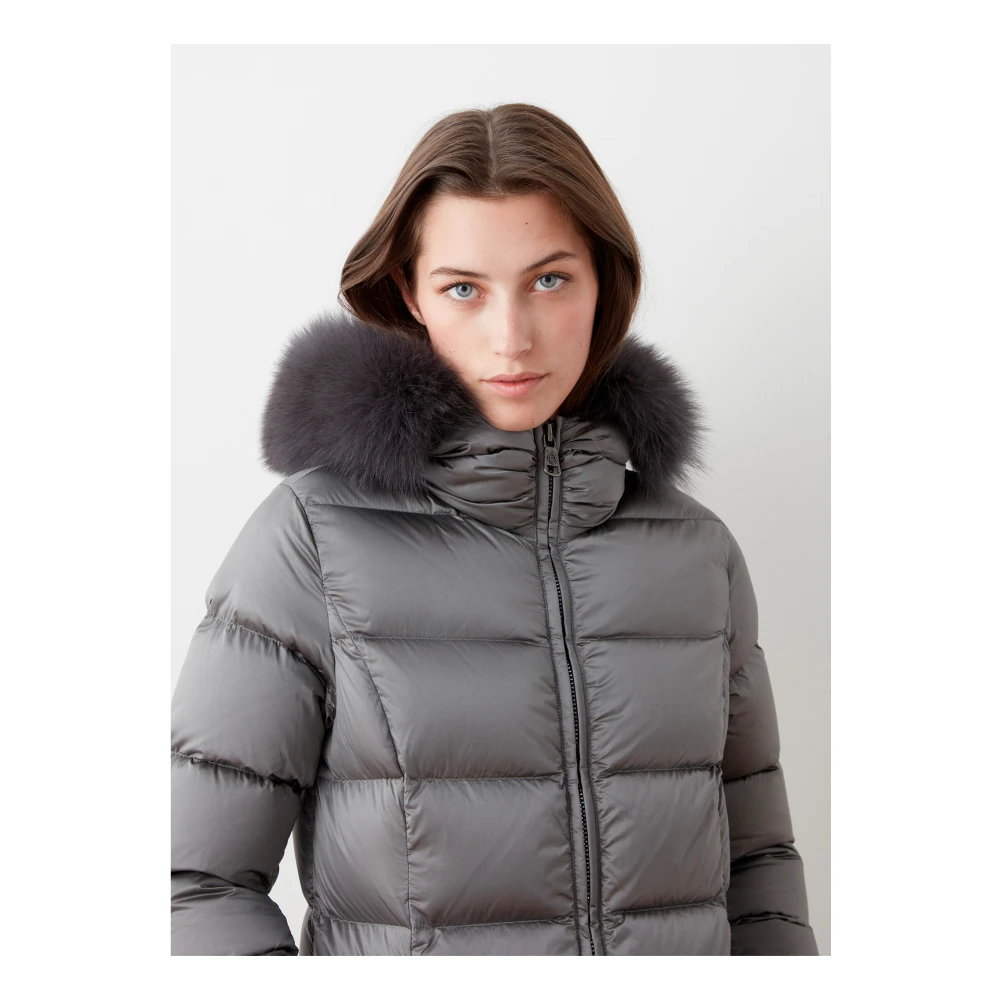 Colmar Grijze Winter Rits Hooded Donsjas Gray Dames