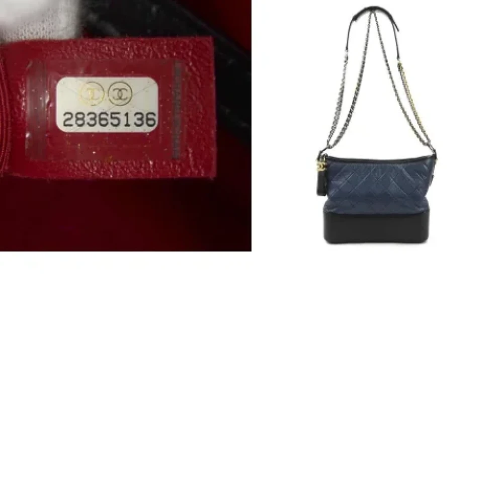 Chanel Vintage Pre-owned Leather chanel-bags Blue Dames