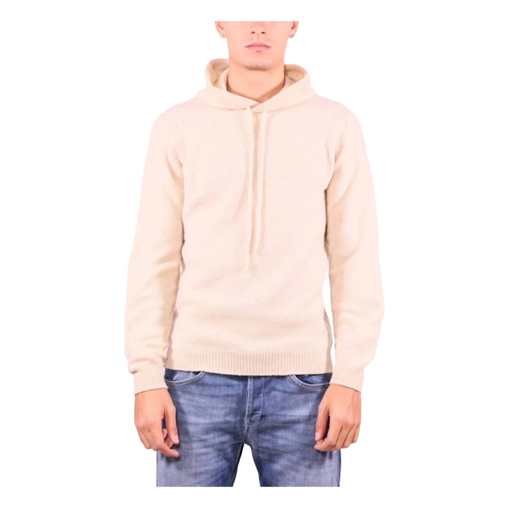 Roberto Collina Beige Trui met Wolmix Beige Heren