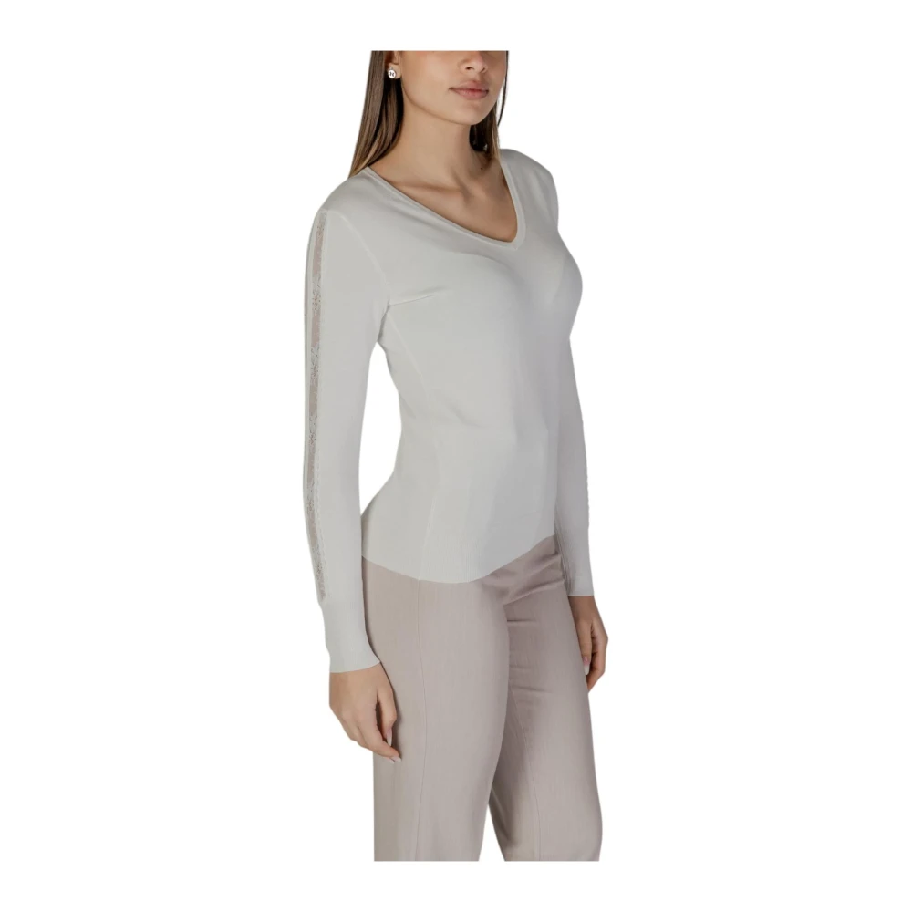 Street One Beige V-hals Gebreide trui voor Vrouwen Beige Dames