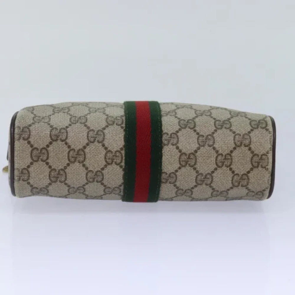Gucci Vintage Pre-owned Leather clutches Beige Dames
