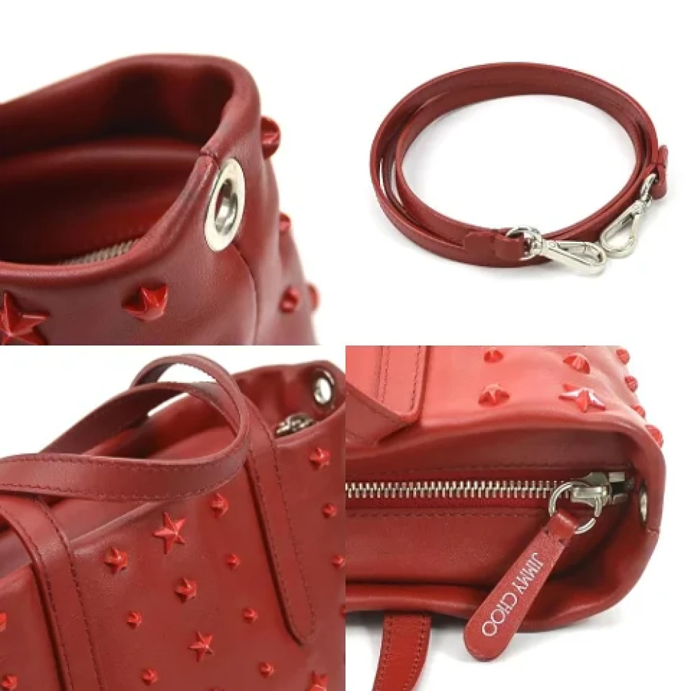 Jimmy Choo Pre-owned Fabric handbags Red Dames