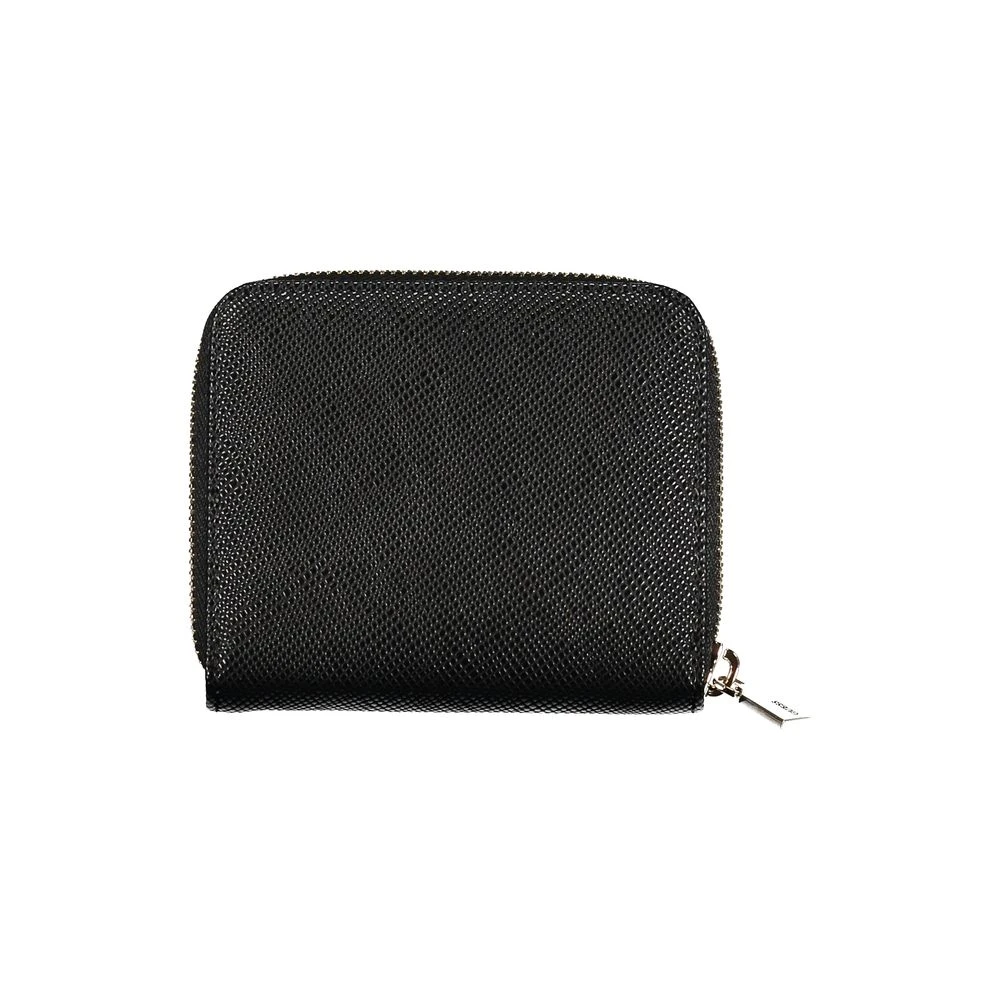 Guess Zwarte Portemonnee met Rits en Logo Black Dames