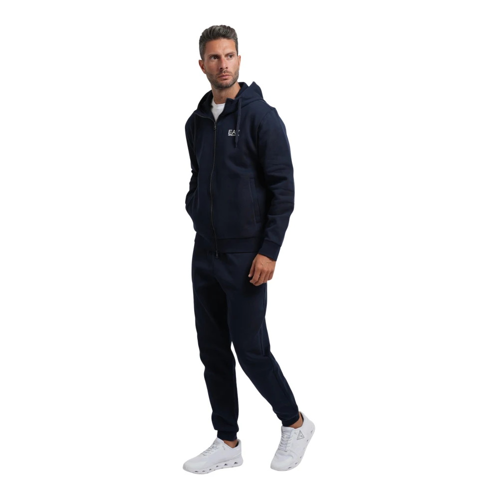Emporio Armani Ea7 - Cotton Sporty Kapuzen-Trainingsanzug Jogginghose - Sport - Herren - Blau - M - Bild 5