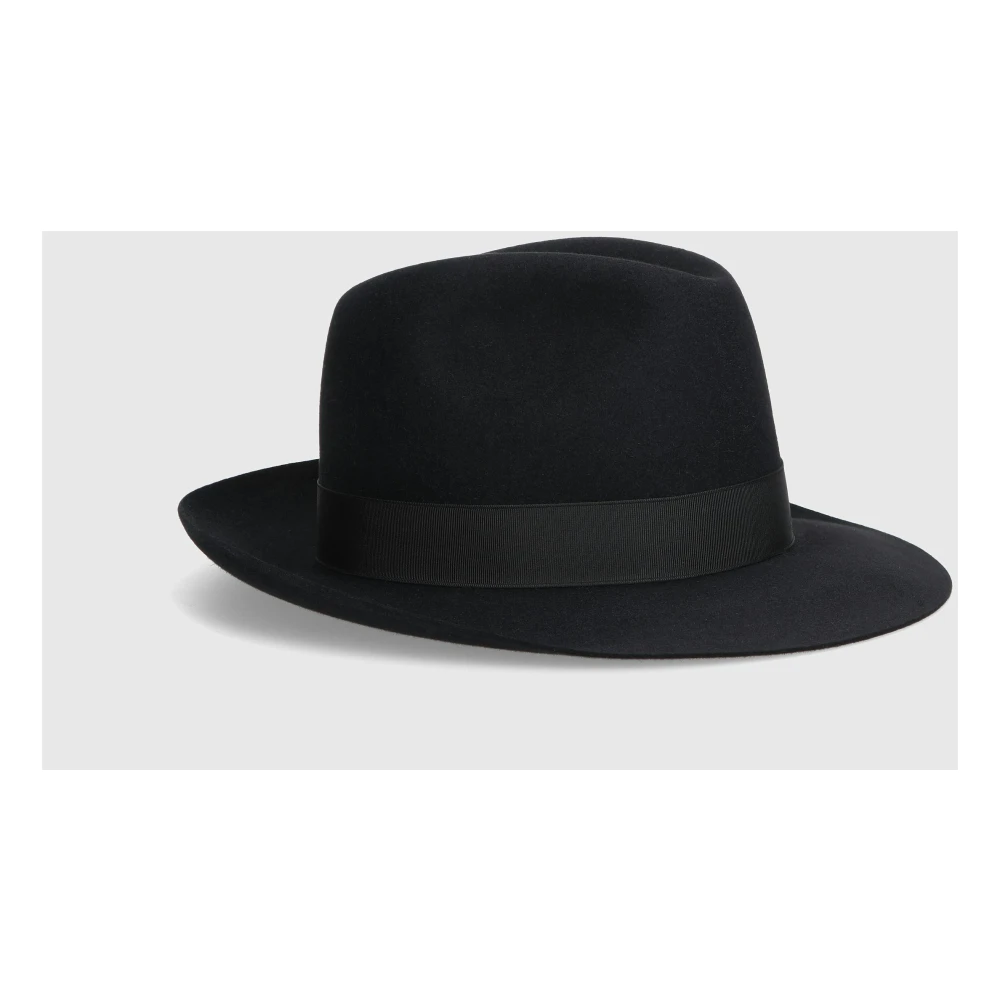 Borsalino Marengo Fedora Hat Black Heren