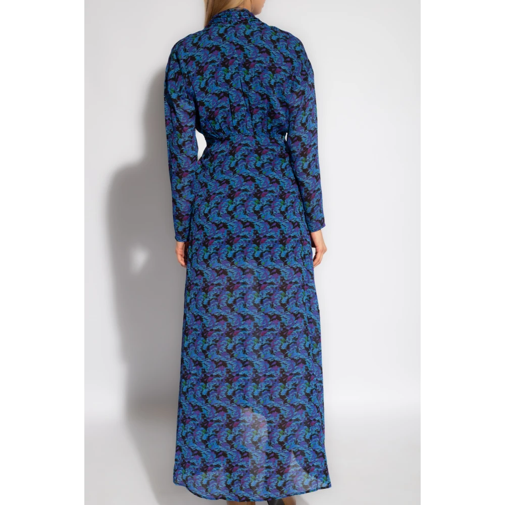 IRO Nollie jurk met bloemenmotief Blue Dames