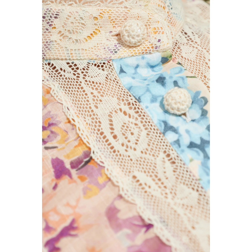 Zimmermann Halliday Blouse met Kant Multicolor Dames