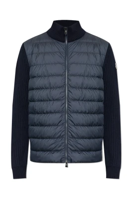 Turtleneck Cardigan med Dun Framtill