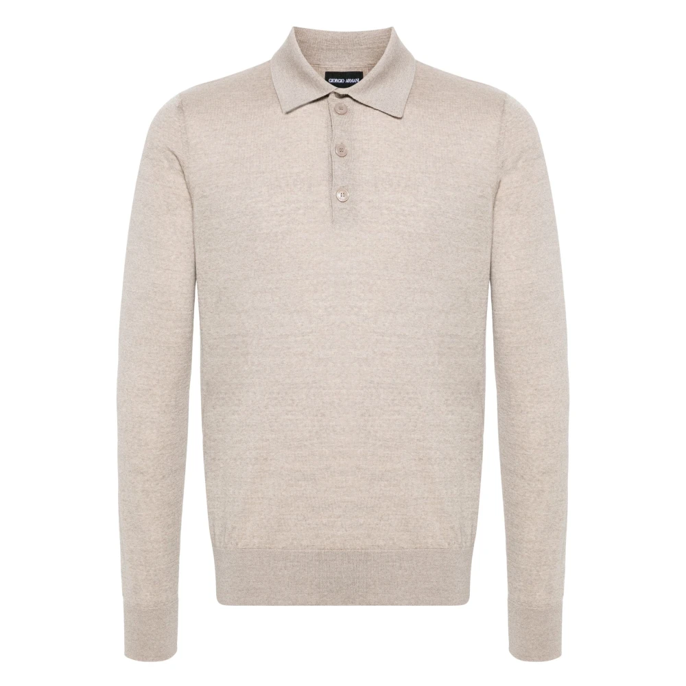 Giorgio Armani Herren Beige Eleganter R Wollpullover