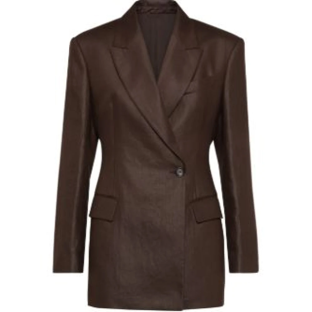 BRUNELLO CUCINELLI Linnen Blazer voor Mannen Brown Dames