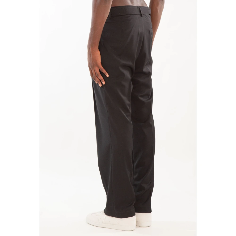 Costumein 3-Pleats Riem Broek Black Heren