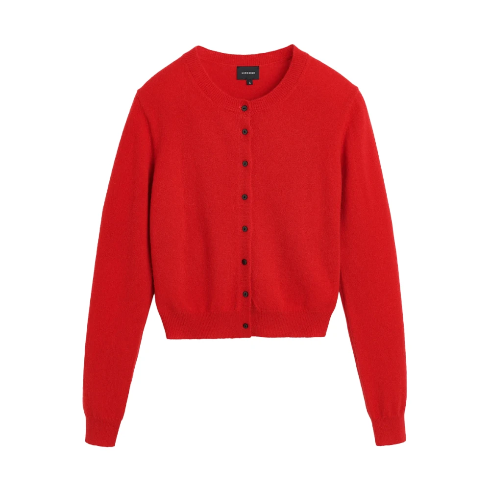 Birgitte Herskind Röd Cashmere Stickad Kofta Red, Dam