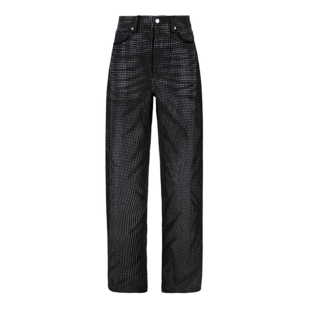 Alexander wang Kristal Geschilderde Zwarte Denim Jeans Black Dames