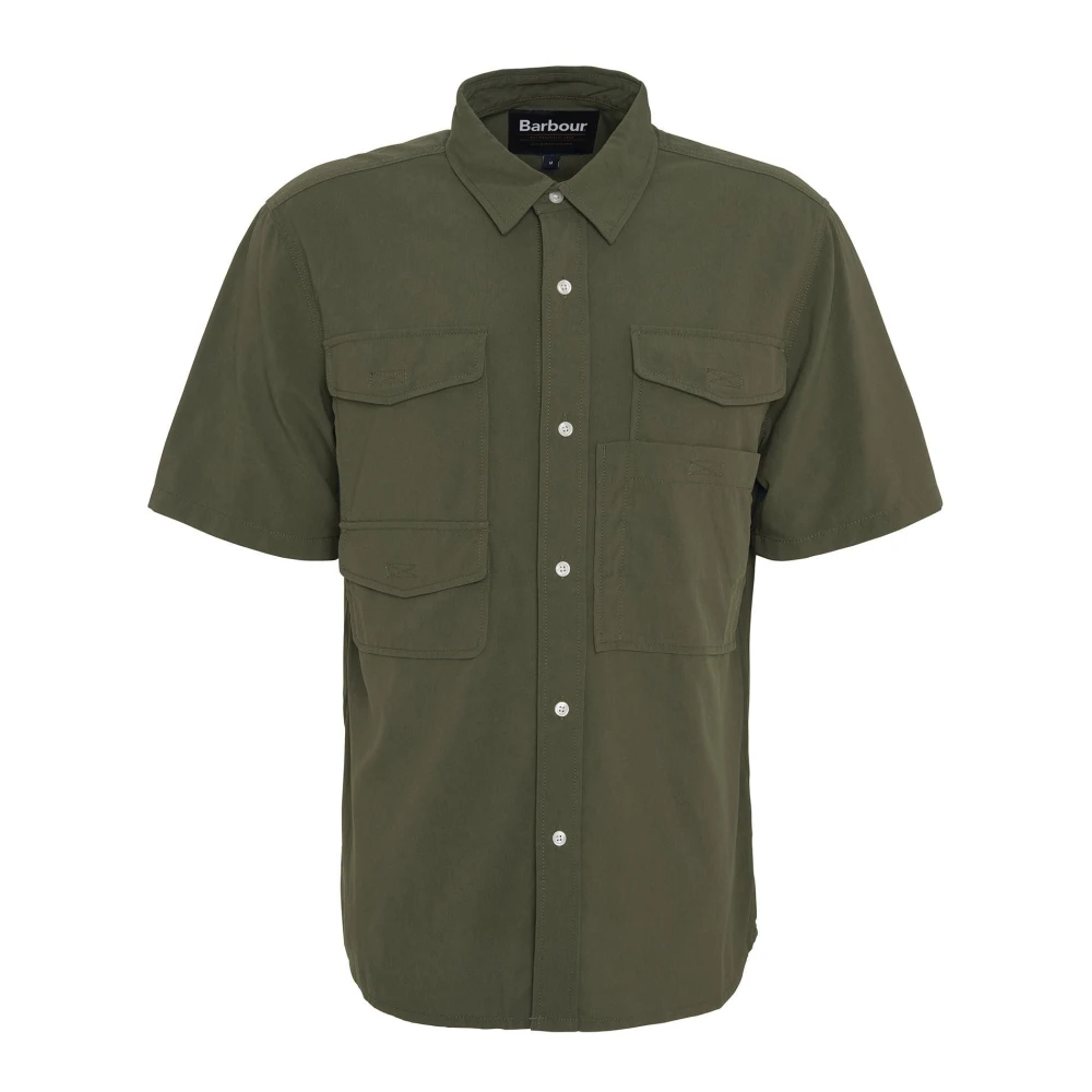 Barbour Short Sleeve Shirts Green Heren