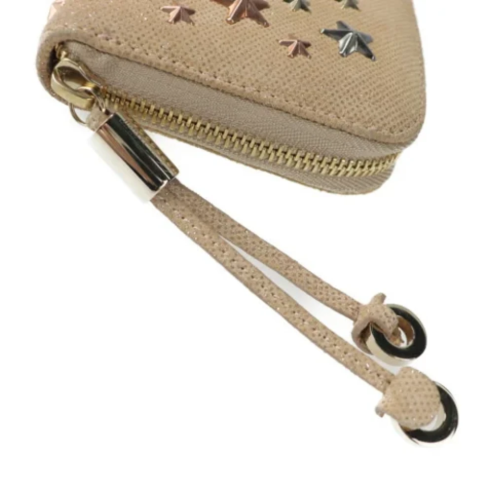 Jimmy Choo Pre-owned Canvas wallets Beige Dames