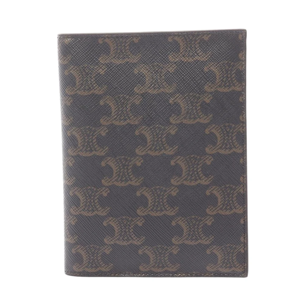 Celine Vintage Women's Black Vintage Wallets, One Size, Pre-Owned Triomphe Canvas Card Holder