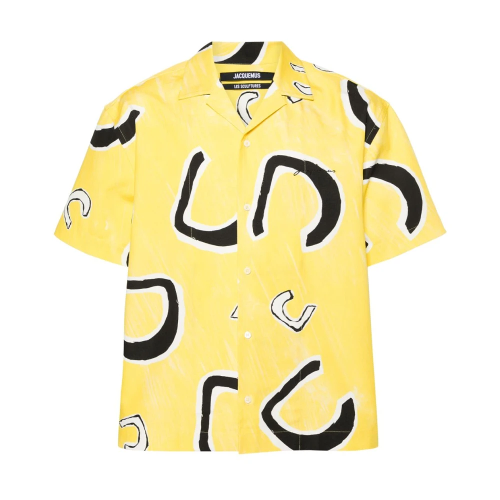 Jacquemus Short Sleeve Shirts Yellow Heren