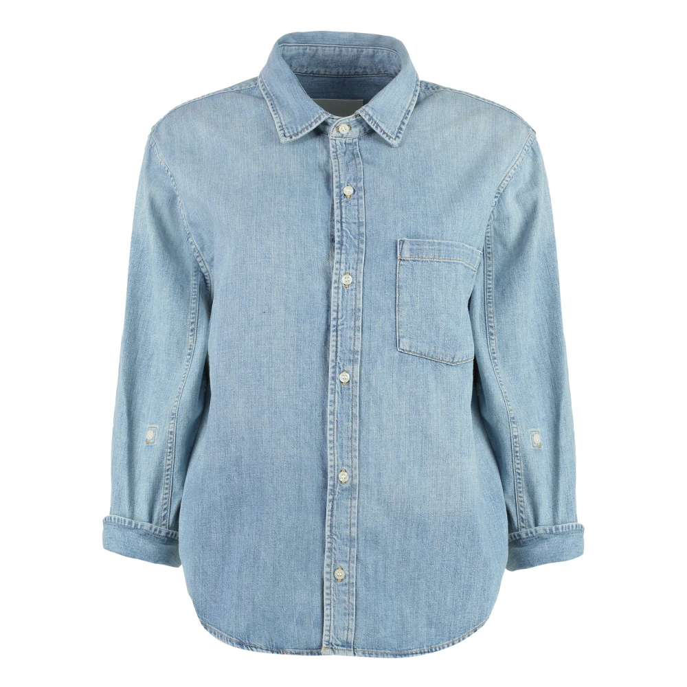 Citizens of Humanity Denim shirt met klassieke kraag Blue Dames