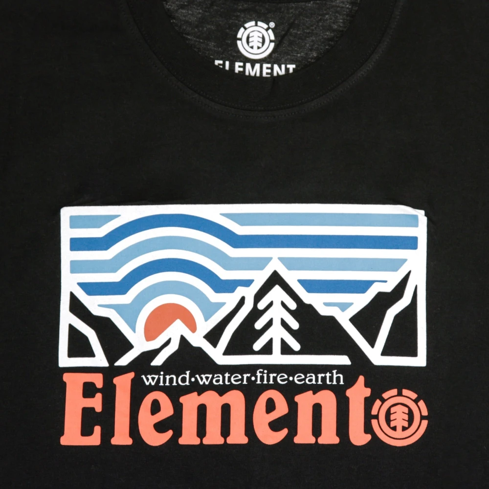 Element Zwarte Wander Flint Heren T-shirt Black Heren