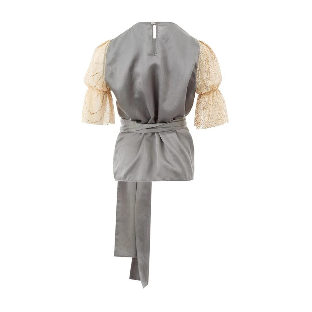 Lardini Zijden Linnen Top met Elegant Ontwerp Multicolor Dames