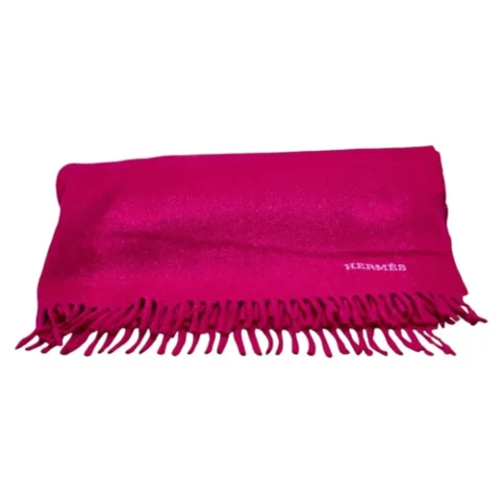 Hermès Vintage Pre-owned Cashmere scarves Pink Dames
