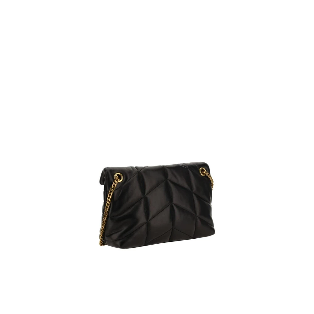 Saint Laurent Quilted Lou Schoudertas Black Dames