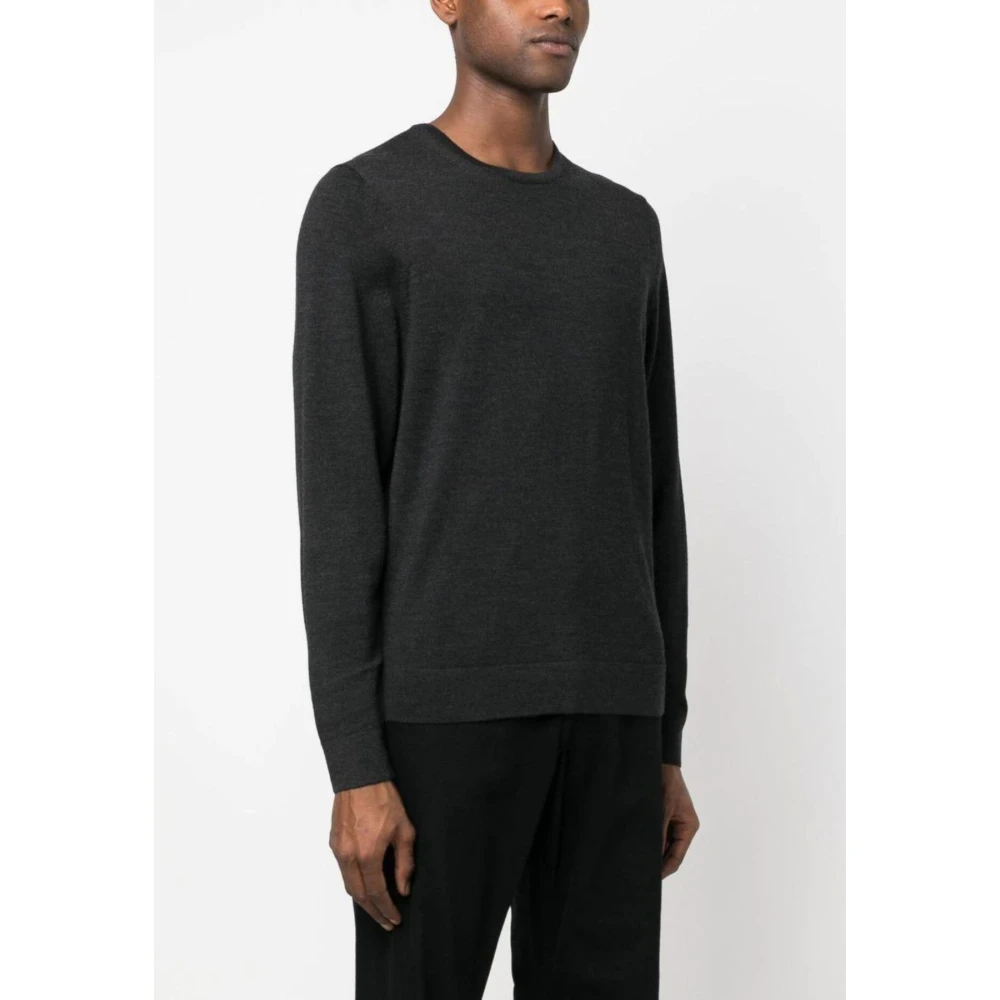 Calvin Klein Superior Wool Crew Neck Sweater Gray Heren