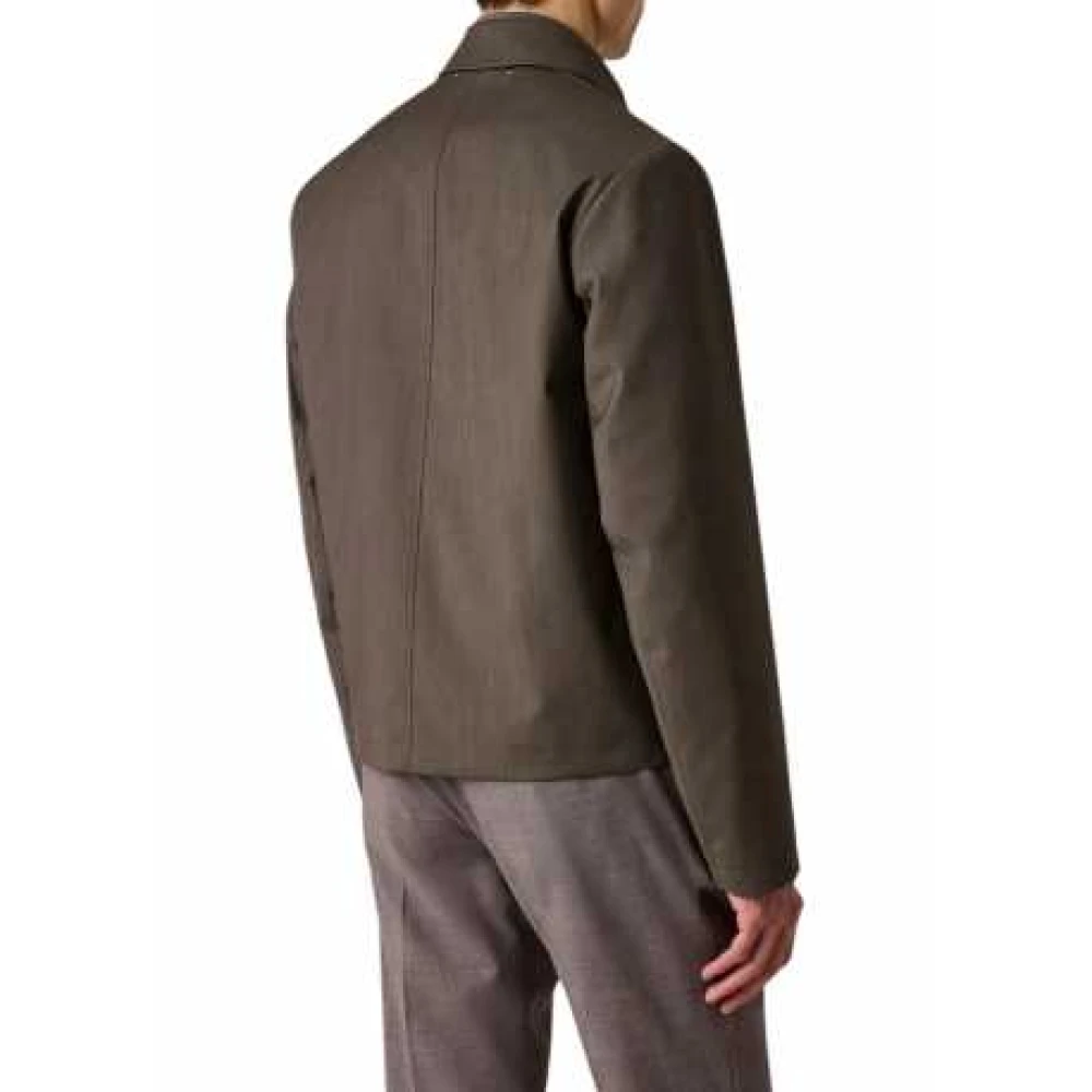 Paul Smith Taupe Storm System Wollen Jas Brown Heren