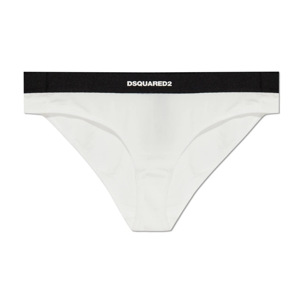 Dsquared2 Logo Briefs White Dames