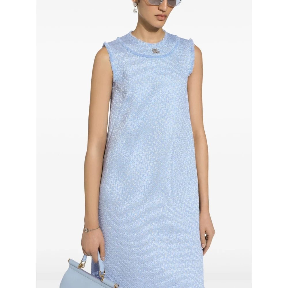 Dolce & Gabbana Paarse Jurk Aw24 Damesmode Blue Dames