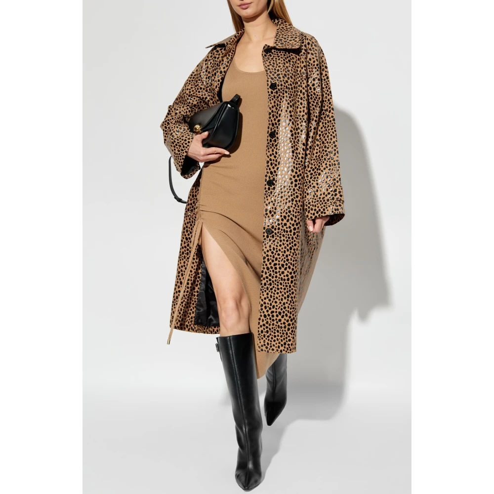 Michael Kors Geribbelde mouwloze jurk Beige Dames