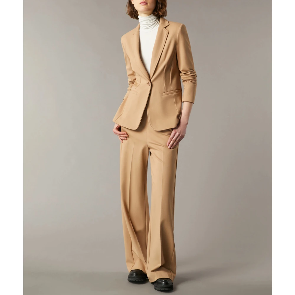 Pennyblack Jersey Wijde Broek Barcelona Stijl Brown Dames