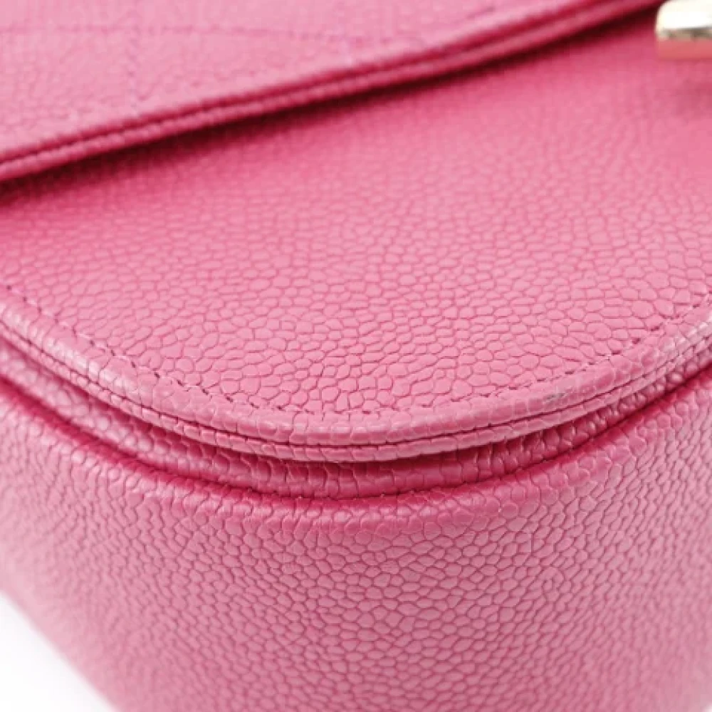 Chanel Vintage Pre-owned Leather handbags Pink Dames