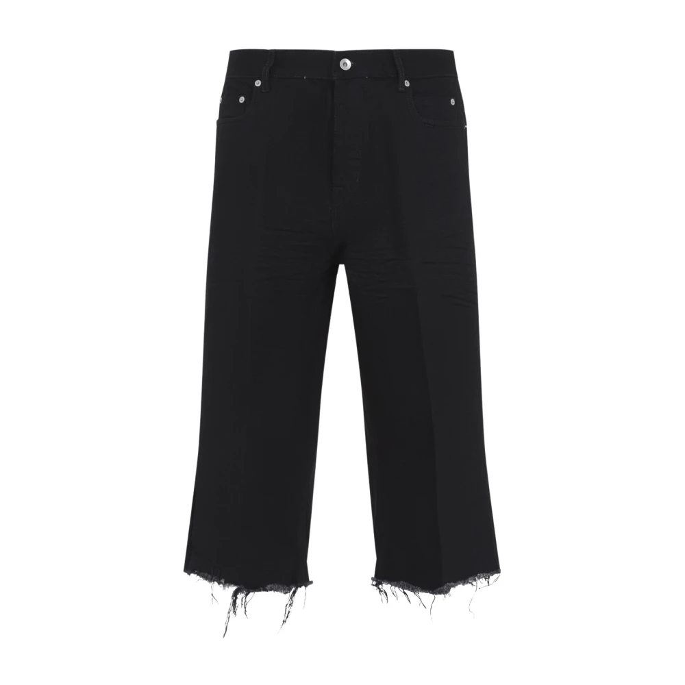 Rick Owens , Cropped Jeans, Male, Black, W32, Cutoffs Jeans