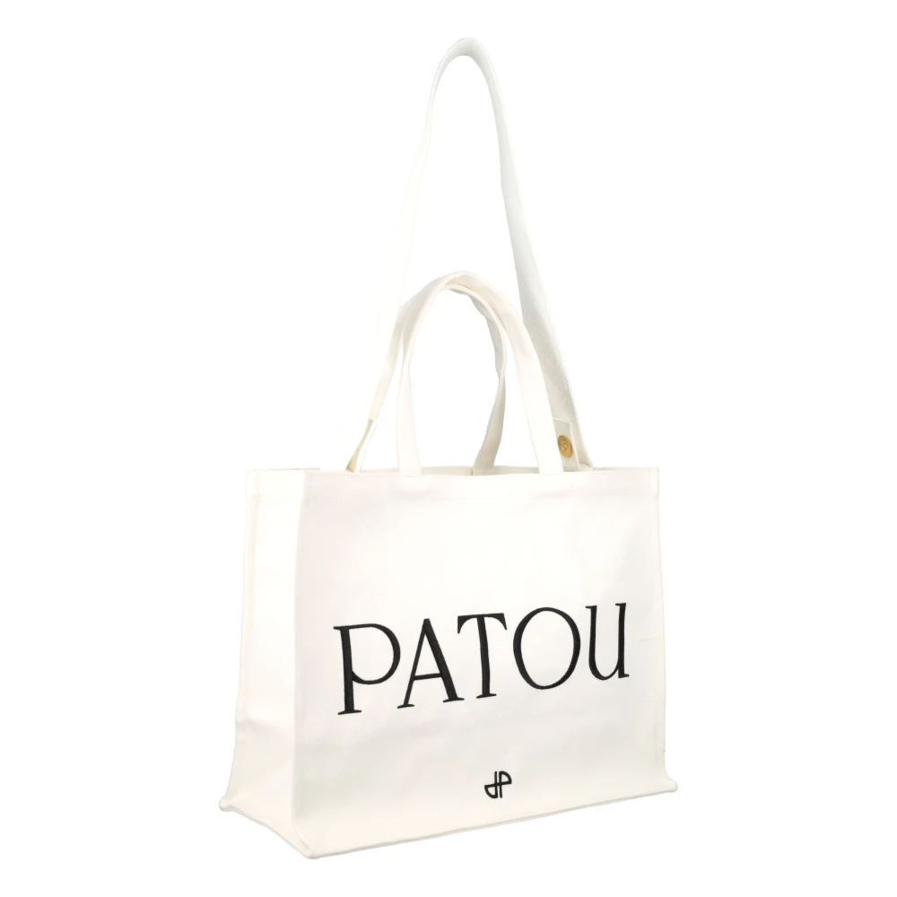 Patou Witte Logo Tote Handtas White Dames