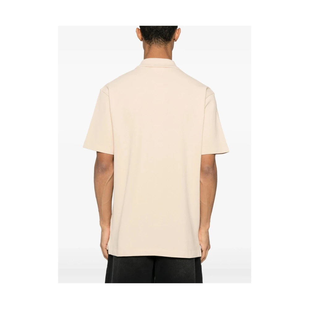 Maison Kitsuné Beige Trui met Korte Mouwen Beige Heren