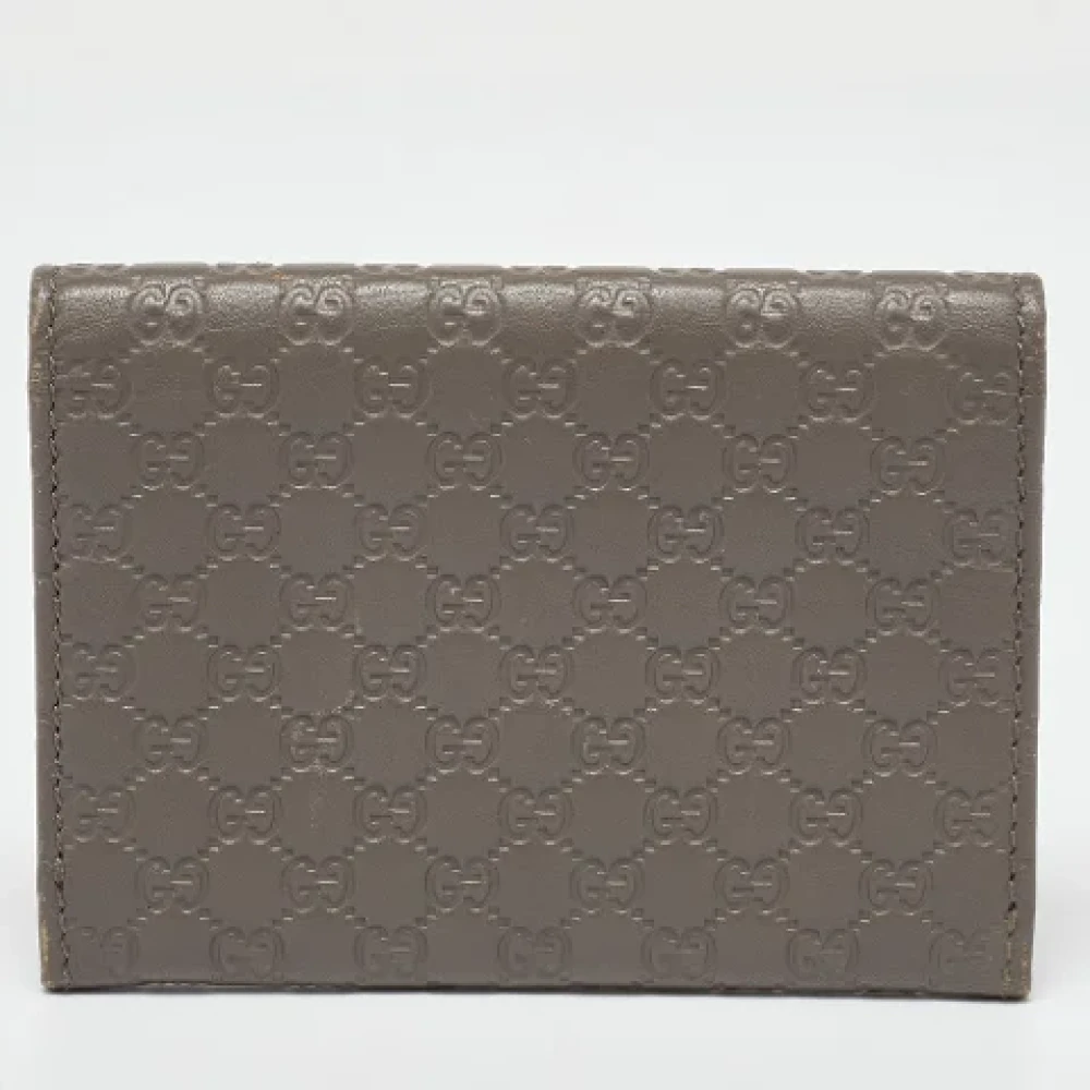 Gucci Vintage Pre-owned Leather wallets Gray Dames