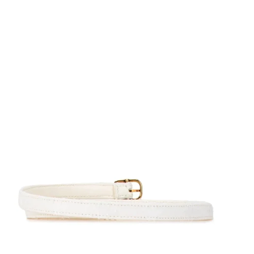 Louis Vuitton Vintage Pre-owned Cotton belts White Dames