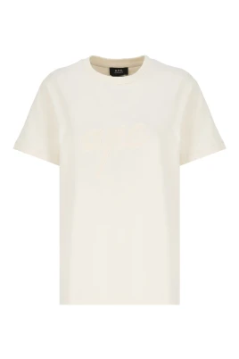 T-shirt i bomull med broderad logotyp