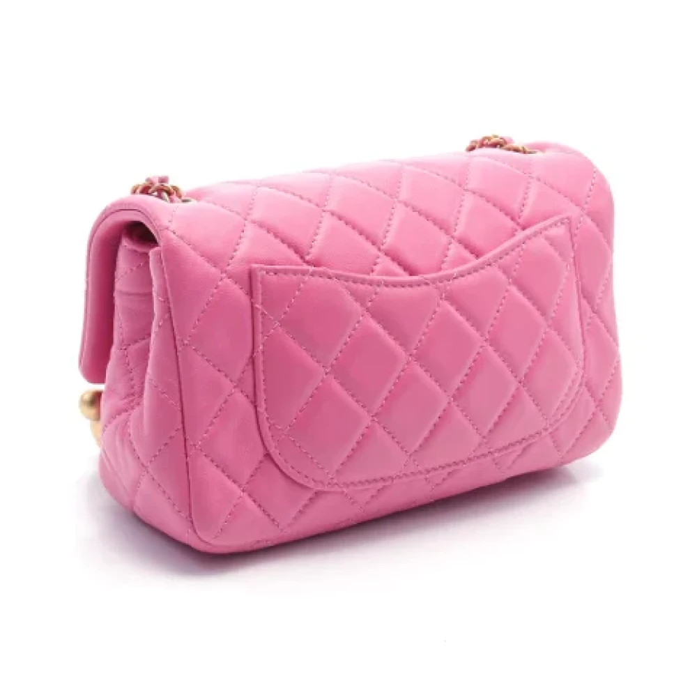 Chanel Vintage Pre-owned Leather chanel-bags Pink Dames