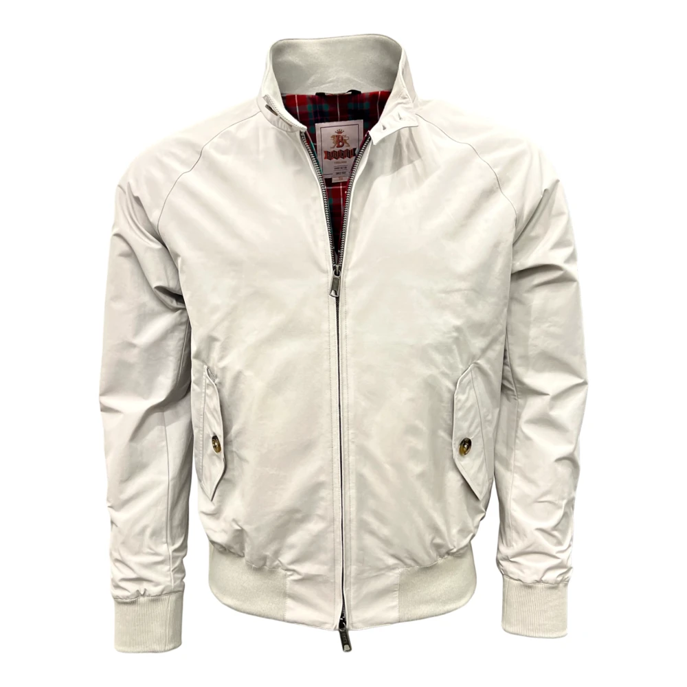 Baracuta Harrington Blouson Jacka i Silvergrå Beige, Herr