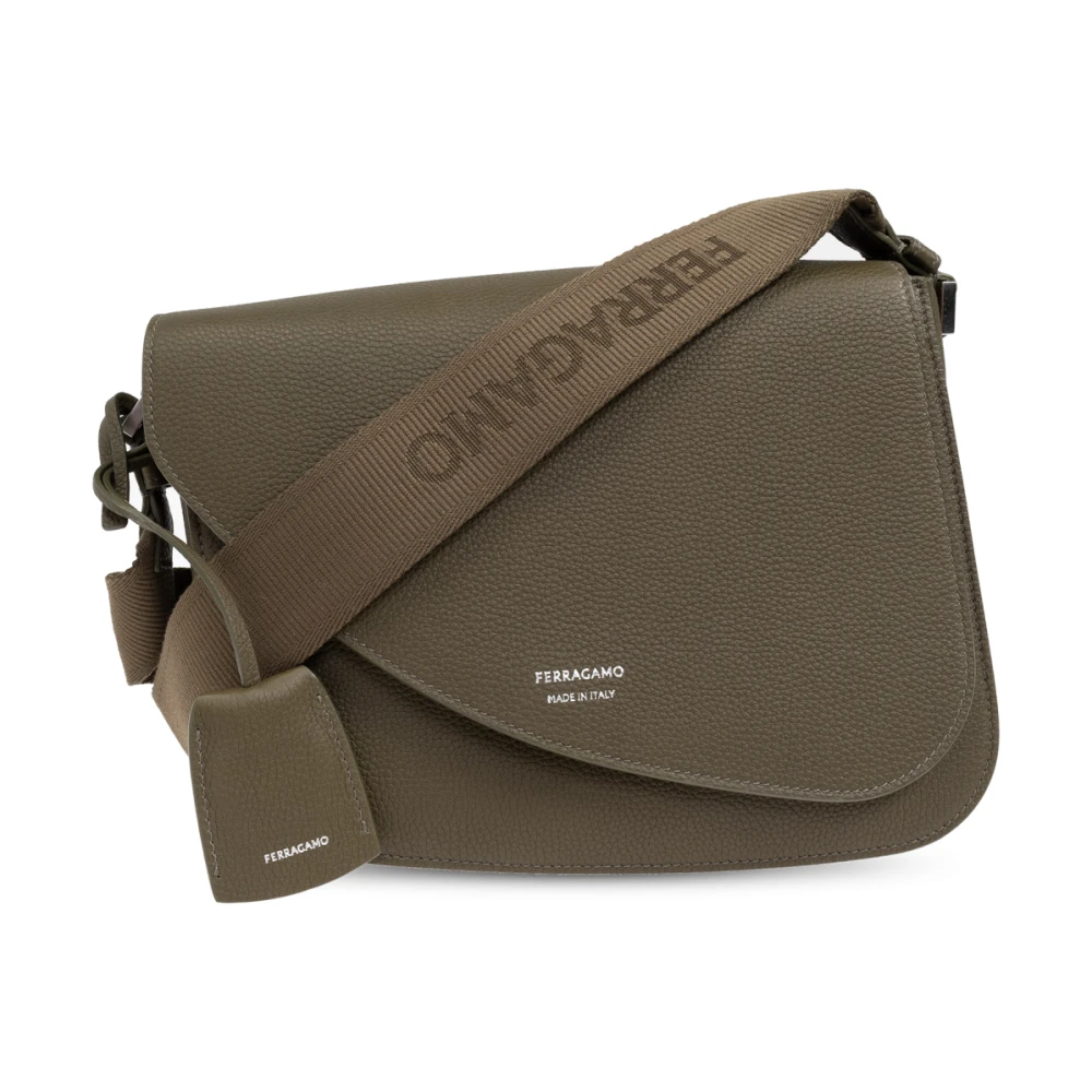 Salvatore Ferragamo Schoudertas Green Heren