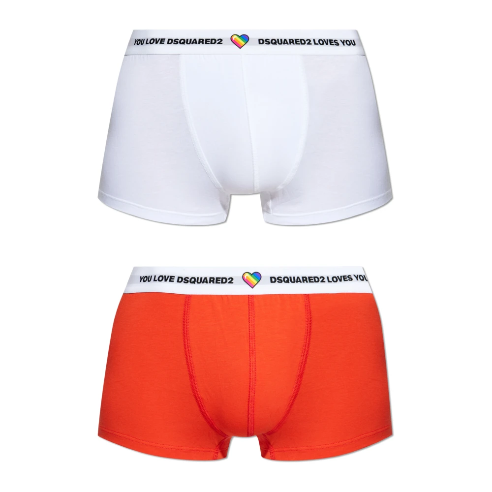 Dsquared2 Twee-pack boxershorts met logo Multicolor Heren