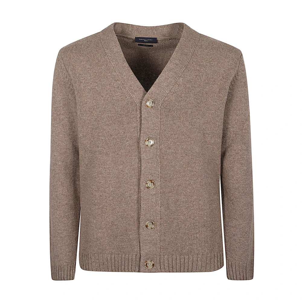 Daniele Fiesoli Merino Knoop Gebreide Vest Brown Dames