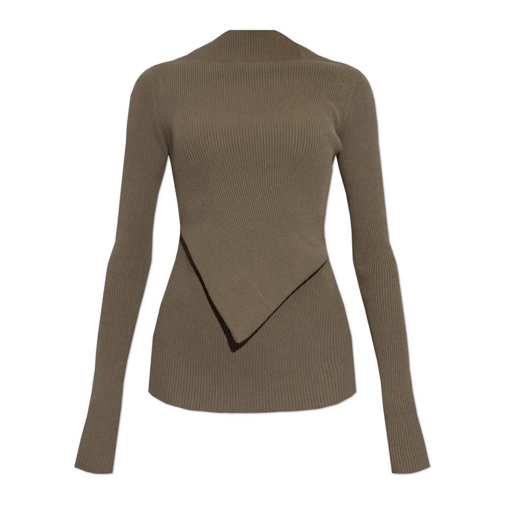Rick Owens Geribbelde top Babel Brown Dames